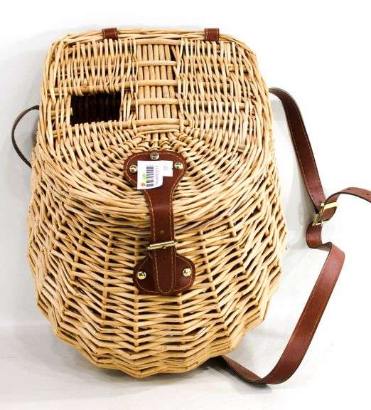 Wicker Fishing Basket or Creel, Designed to Keep Fish Fresh