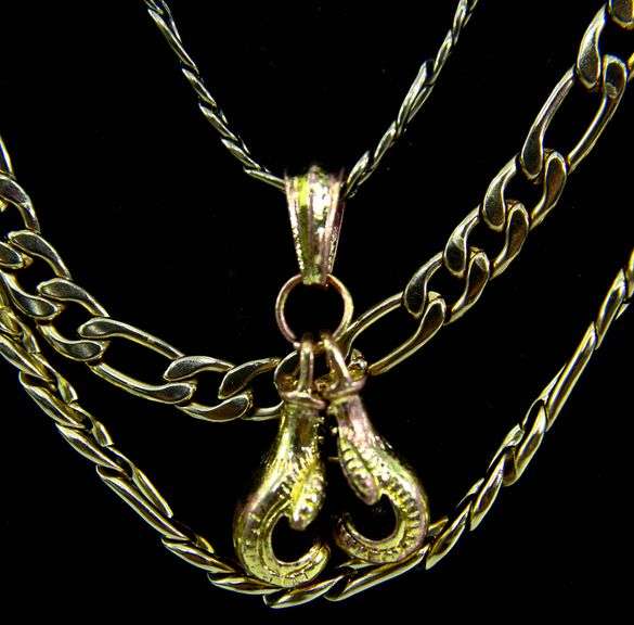 Figaro gold tone Chains, sizes 28