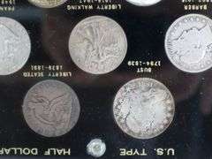 US Type collection sets , Includes Silver quarters , 1834 Draped Bust , 1852 Seated Liberty , 1909 Barber , 1929 Standing liberty + More AND US Half Dollar Type set , 1831 Draped Bust , 1853 Seated Liberty , 1904 Barber ,  1940 Walking Liberty , 1958 Franklin In69 Kennedy and 1976 Bicentennial , 13 coins in all