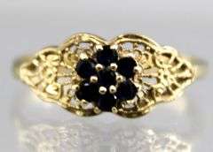 10 KT Gold Topaz (tested) Ring, size 7 1/2.     (2.36 gm t.wt)
