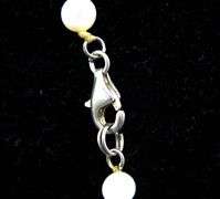 Sterling Silver findings on a knotted genuine Pearl Necklace, 18"