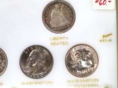 US Type collection sets , Includes Silver quarters , 1834 Draped Bust , 1852 Seated Liberty , 1909 Barber , 1929 Standing liberty + More AND US Half Dollar Type set , 1831 Draped Bust , 1853 Seated Liberty , 1904 Barber ,  1940 Walking Liberty , 1958 Franklin In69 Kennedy and 1976 Bicentennial , 13 coins in all