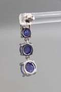 Sapphire (tested) and Sterling Silver Earrings