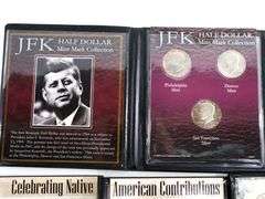 7 Uncirculated Coin Sets- Sacagawea and Kennedy Half Dollars.  Face Value $19