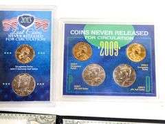 7 Uncirculated Coin Sets- Sacagawea and Kennedy Half Dollars.  Face Value $19