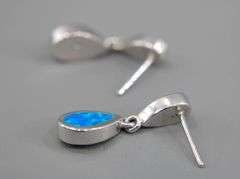 Sterling Silver Opal drop Earrings