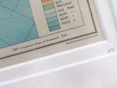 Map Antartica Framed - 14" x 17"