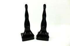 Cast Metal Nymph Art Deco Bookends / Figures