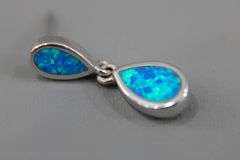 Sterling Silver Opal drop Earrings