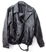 God Bless America Eagle Patch Leather Riding Motorcycle Jacket.  Size Large