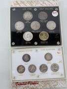 US Type collection sets , Includes Silver quarters , 1834 Draped Bust , 1852 Seated Liberty , 1909 Barber , 1929 Standing liberty + More AND US Half Dollar Type set , 1831 Draped Bust , 1853 Seated Liberty , 1904 Barber ,  1940 Walking Liberty , 1958 Franklin In69 Kennedy and 1976 Bicentennial , 13 coins in all