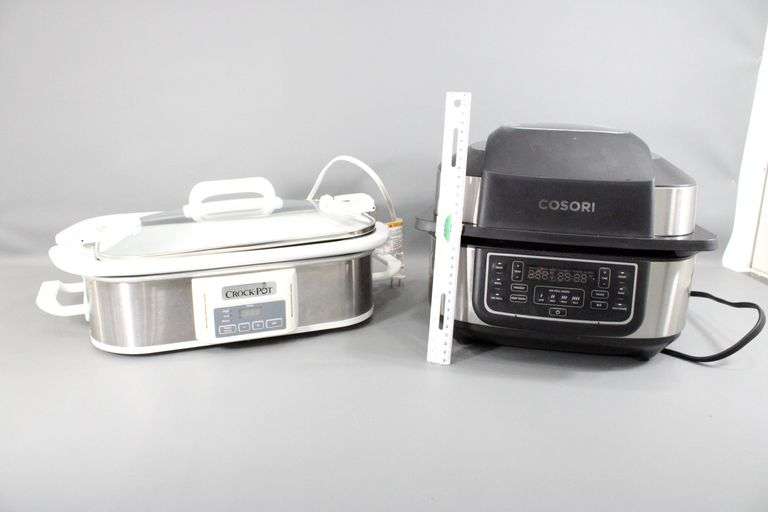 Crock Pot SCCPCCP350-SS Slow Cooker - and - Cosori CAG-A601S-KUS VeSync Aeroblaze Indoor Grill T3 U