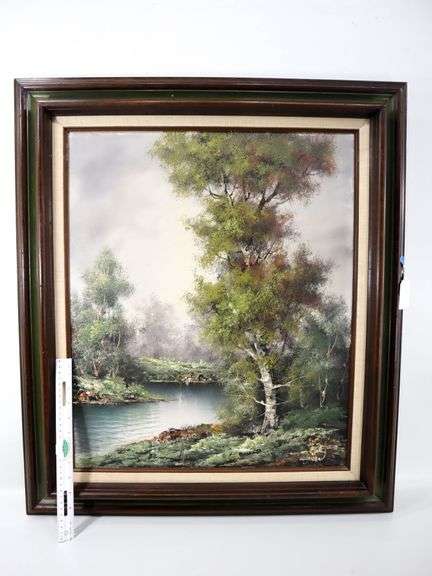 Landscape oil on canvas, framed- 32" x 27"