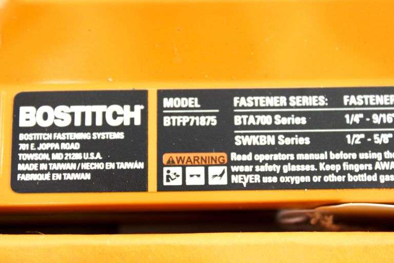 BOSTITCH Pneumatic Stapler  Fastening Systems -  Model BTFP71875.