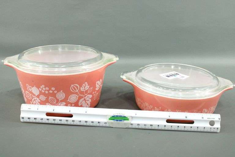 Vintage Pyrex Gooseberry Casserole Dishes