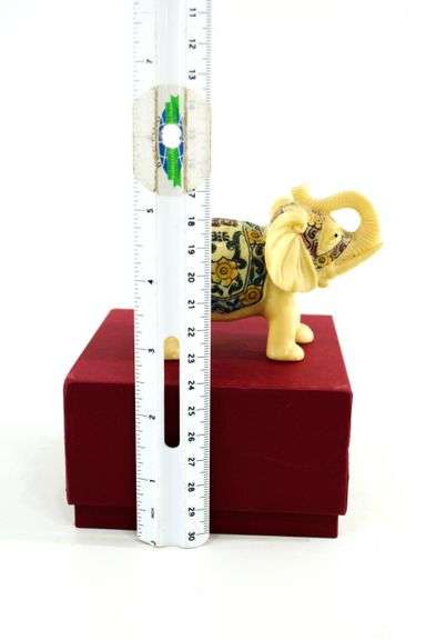 Handcrafted Resin "Good Luck Elephant" Sculpture - 3 x 4