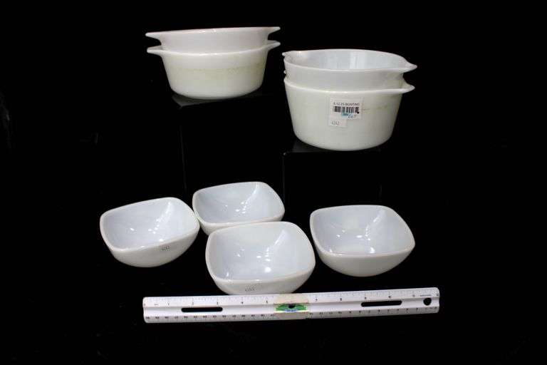 PYREX Milk Glass Bowls & Casserole Dishes.
