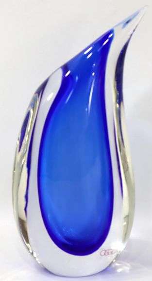 Oggetti Italian Art Glass Vase (Intact Label) - 10"