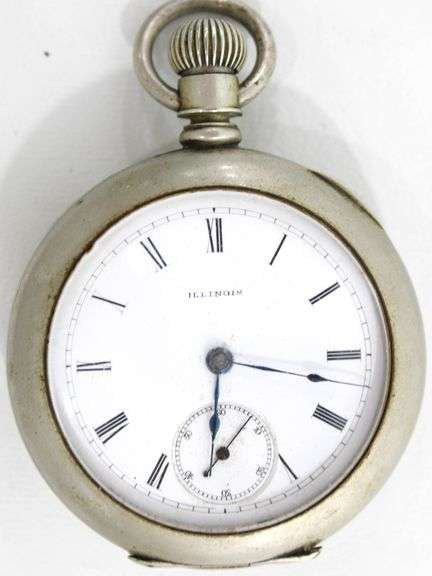 Illinois Key Wind Pocket watch in Dueber Silverine case , serial 883075 , circa 1887
