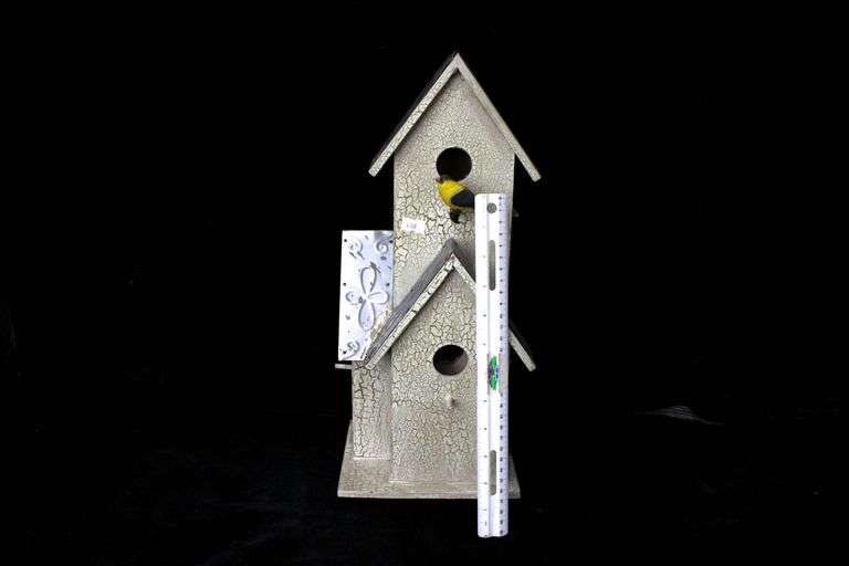 Folk Art Handcrafted Birdhouse - 17 x 7