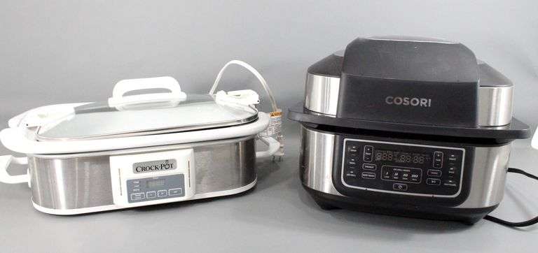 Crock Pot SCCPCCP350-SS Slow Cooker - and - Cosori CAG-A601S-KUS VeSync Aeroblaze Indoor Grill T3 U