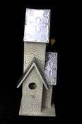 Folk Art Handcrafted Birdhouse - 17 x 7