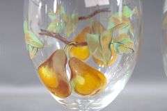 Four Royal Worcester Evesham 8 Oz Wine Glasses Fruit Motif