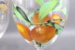 Four Royal Worcester Evesham 8 Oz Wine Glasses Fruit Motif