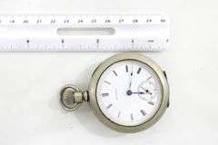 Illinois Key Wind Pocket watch in Dueber Silverine case , serial 883075 , circa 1887
