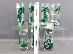 Island Paradise Palm Tree Vintage Glassware by Libbey