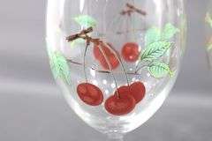 Four Royal Worcester Evesham 8 Oz Wine Glasses Fruit Motif