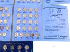 Jefferson Nickles 1938 - 1961 , 2 sets missing the same 5 coins , and 1938 - 1964 set