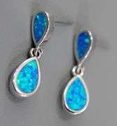 Sterling Silver Opal drop Earrings