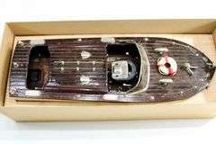 "The Sea Wolf" Vintage 1950s Battery Powered Model Speedboat by Fleet Line with Box