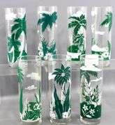 Island Paradise Palm Tree Vintage Glassware by Libbey