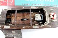 "The Sea Wolf" Vintage 1950s Battery Powered Model Speedboat by Fleet Line with Box