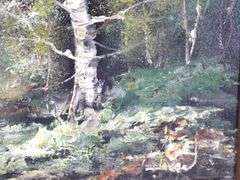Landscape oil on canvas, framed- 32" x 27"