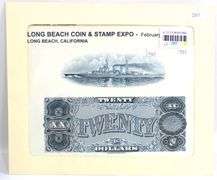 2005 Lobex Intaglio , Vintage engraving plated used for the 2005 long beach coin expo , USS California and $20 treasurey note
