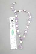 Genuine coin Pearl and Amethyst Necklace with Sterling Silver findings, 16"