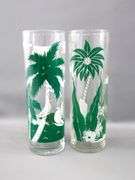 Island Paradise Palm Tree Vintage Glassware by Libbey