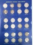Jefferson Nickles 1938 - 1961 , 2 sets missing the same 5 coins , and 1938 - 1964 set