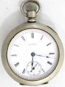 Illinois Key Wind Pocket watch in Dueber Silverine case , serial 883075 , circa 1887