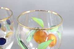 Four Royal Worcester Evesham 8 Oz Wine Glasses Fruit Motif