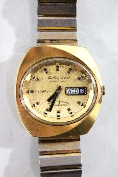 Vintage Mathey-Tissot Yellow Gold Watch