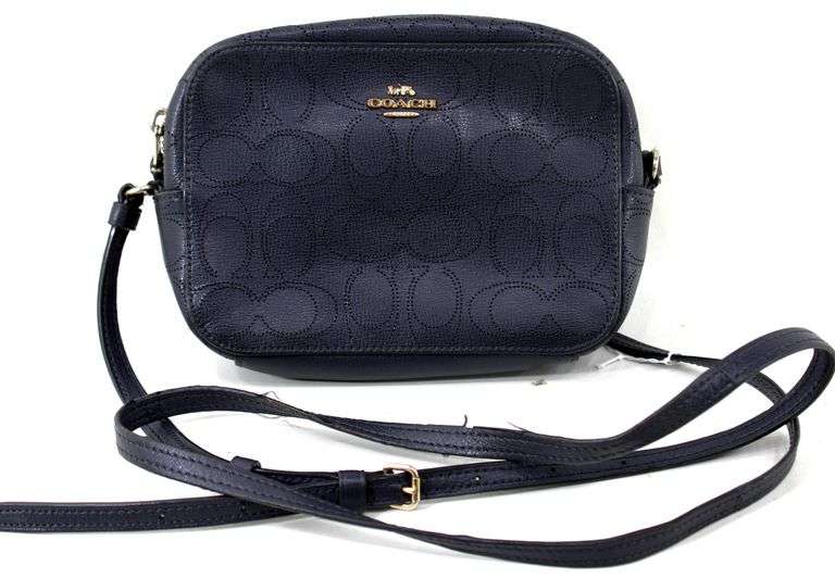 Coach Signature Leather Mini Camera Bag and Small Pebble Leather Wallet