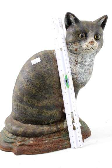 Vintage Cast Metal "Cat" Figural Doorstop - 12 x 10