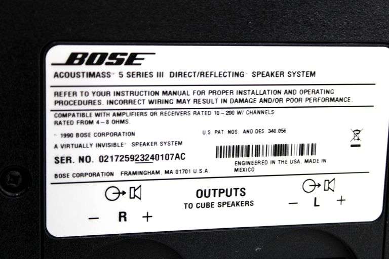 Bose Acoustimass-5 Series III Speaker System
