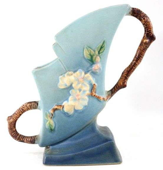 Roseville Pottery Apple Blossom Vase.  7"