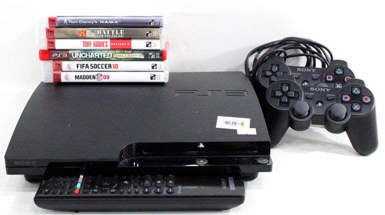SONY PS3 BD/Playstation & Blu ray Player Model No. CECH-2001A / Wireless Controller Model No. CECHZC2U & Games.
