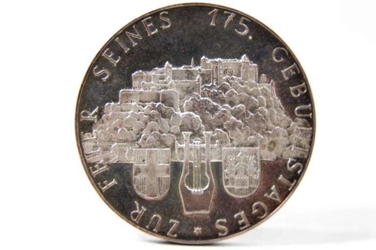1931 Austrian Wolfgang Amadeus Mozart 175 th anniversary silver coin 19.8 g